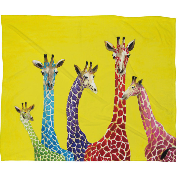Color Splash Giraffe Quilted Blanket NCU0PT153 main image 1
